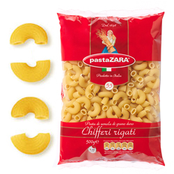 Макаронные изделия Рожки крупные №55 Pasta Zara 500 гр