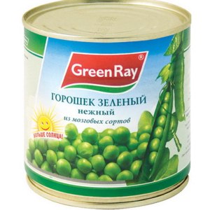 Зеленый горошек консервированный Green Ray 425 мл *2шт