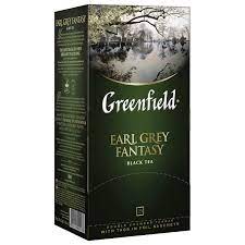 Чай черный листовой в пакетиках Earl Grey Fantasy Greenfield 25 шт.