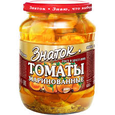 Томаты желтые маринованные Знаток, 680 гр.