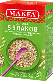Хлопья 5 злаков Makfa 400 гр.
