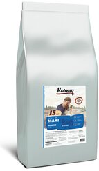 Сухой полнорационный корм MAXI JUNIOR для щенков крупных пород с телятиной Karmy 15 кг.