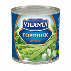 Зеленый горошек консервированный VILANTA 400гр.